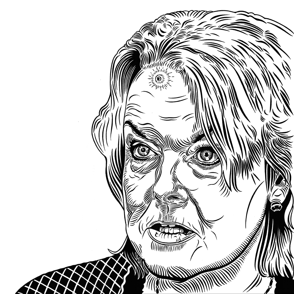 Judith Collins with a lizard tongue