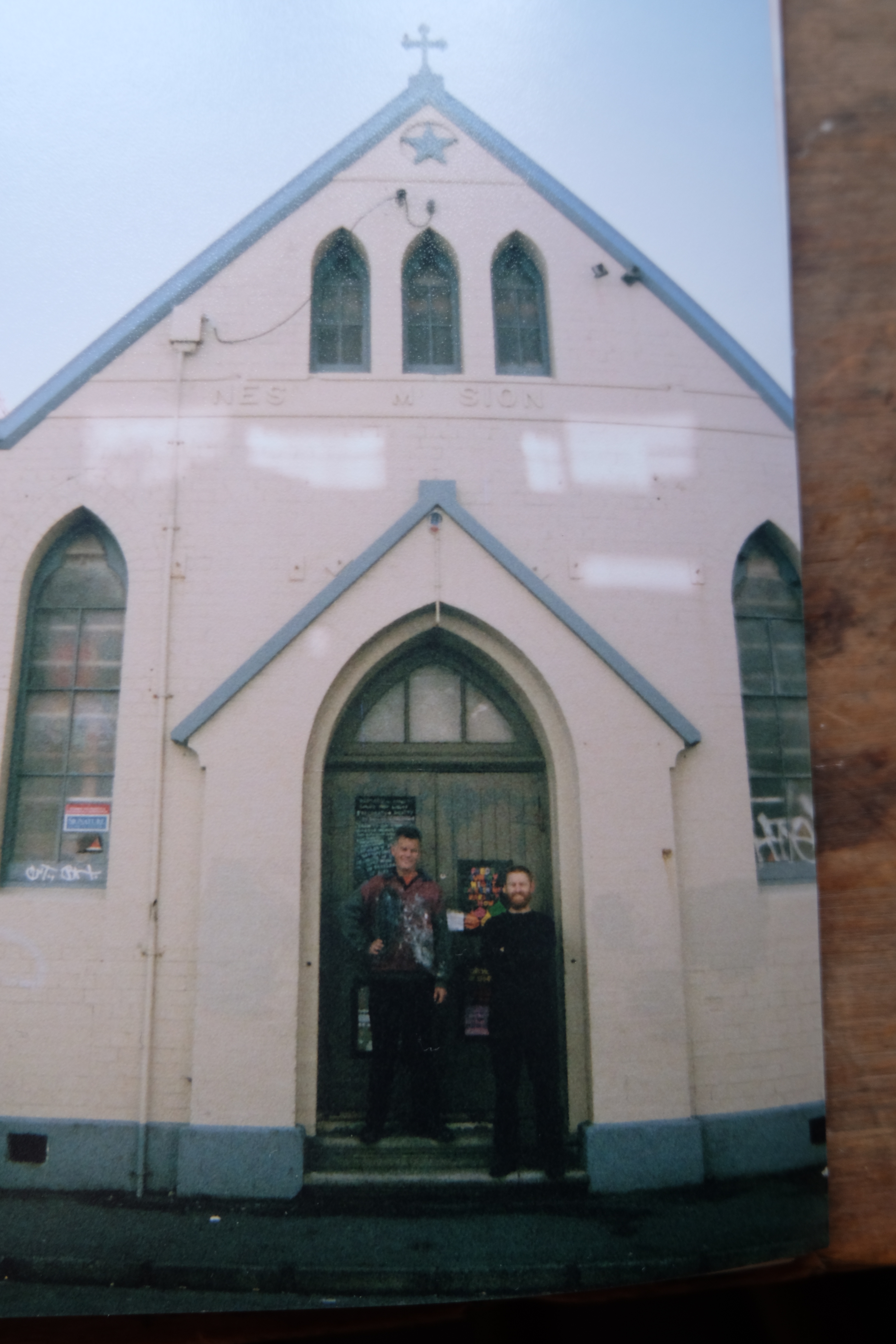 Gerard Crewdson and Daniel Beban outside Freds, 2010.