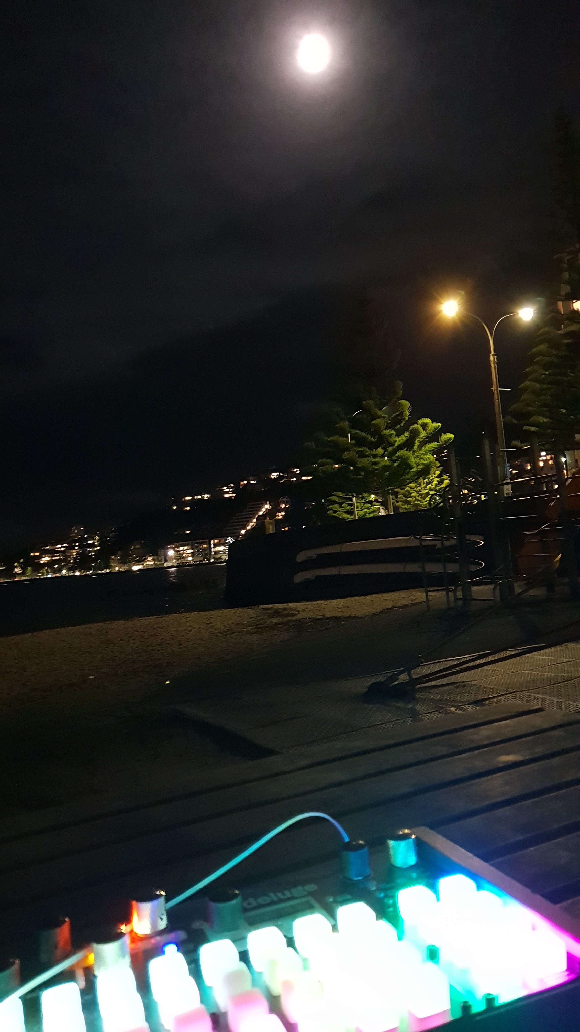 the deluge under a full moon at oriental bay