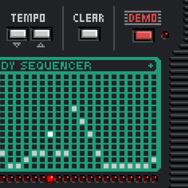 a screenshot of the casio simulator. Pixelated low resolution graphics in green and black.
