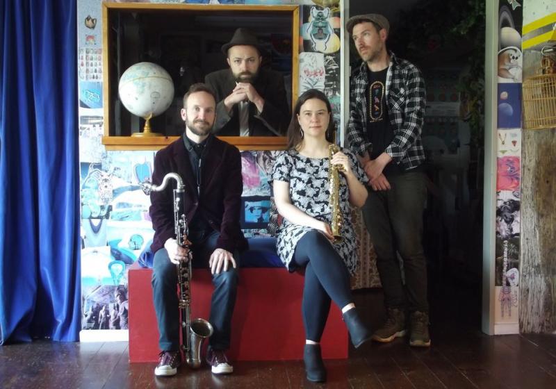 The noveltones posing at Pyramid Club