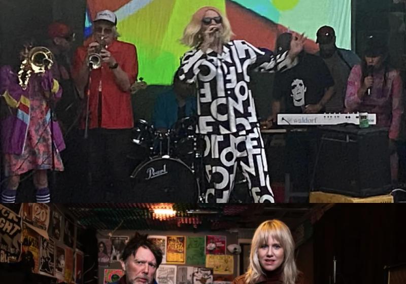 2 images showing bands Hot Rugs and deaf edge