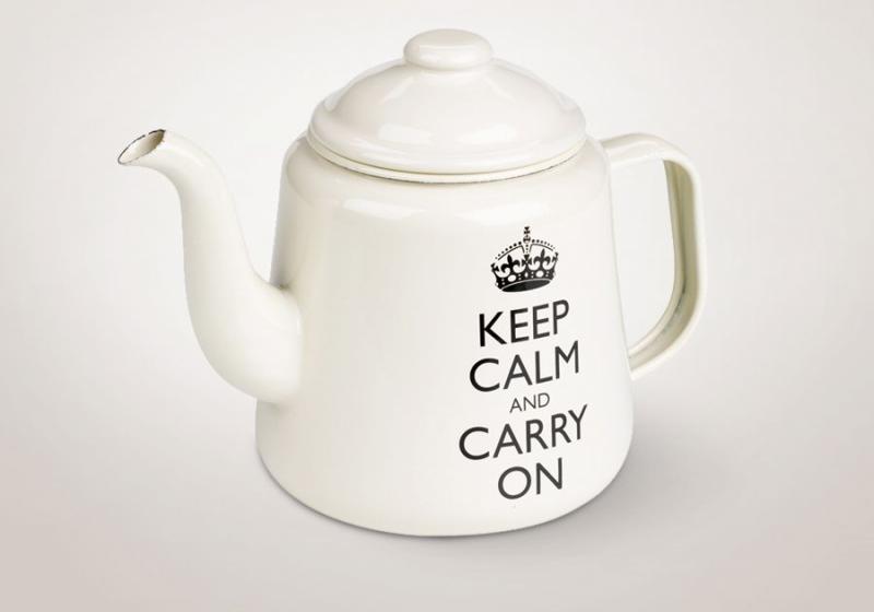 keep calm and carry on teapot