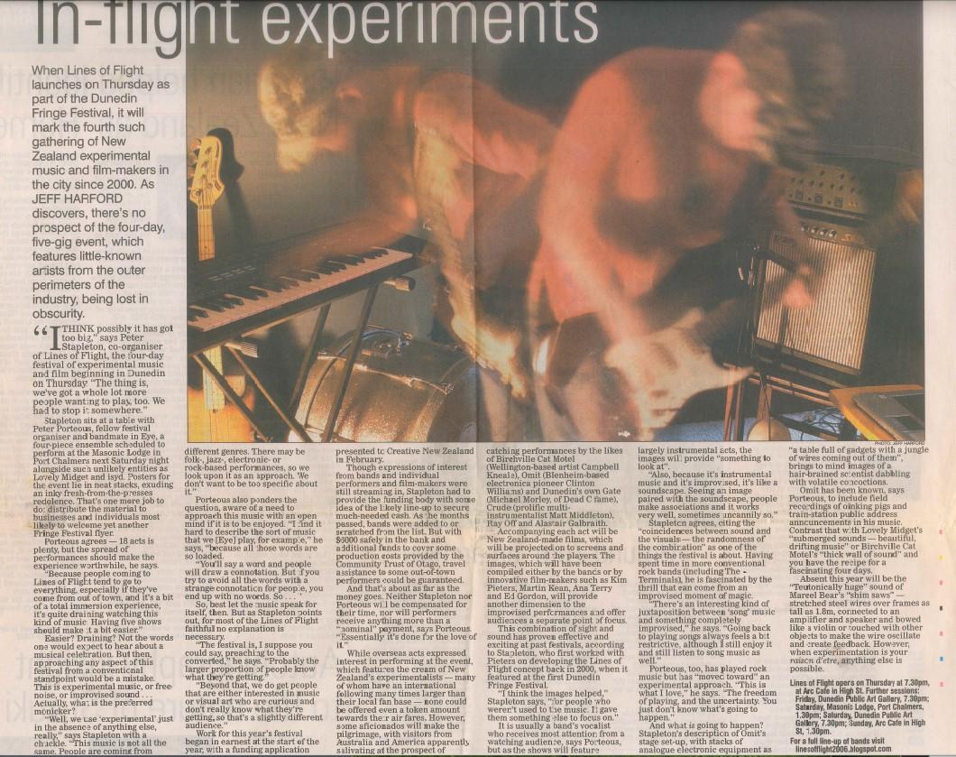 Feature in the Otago Daily Times