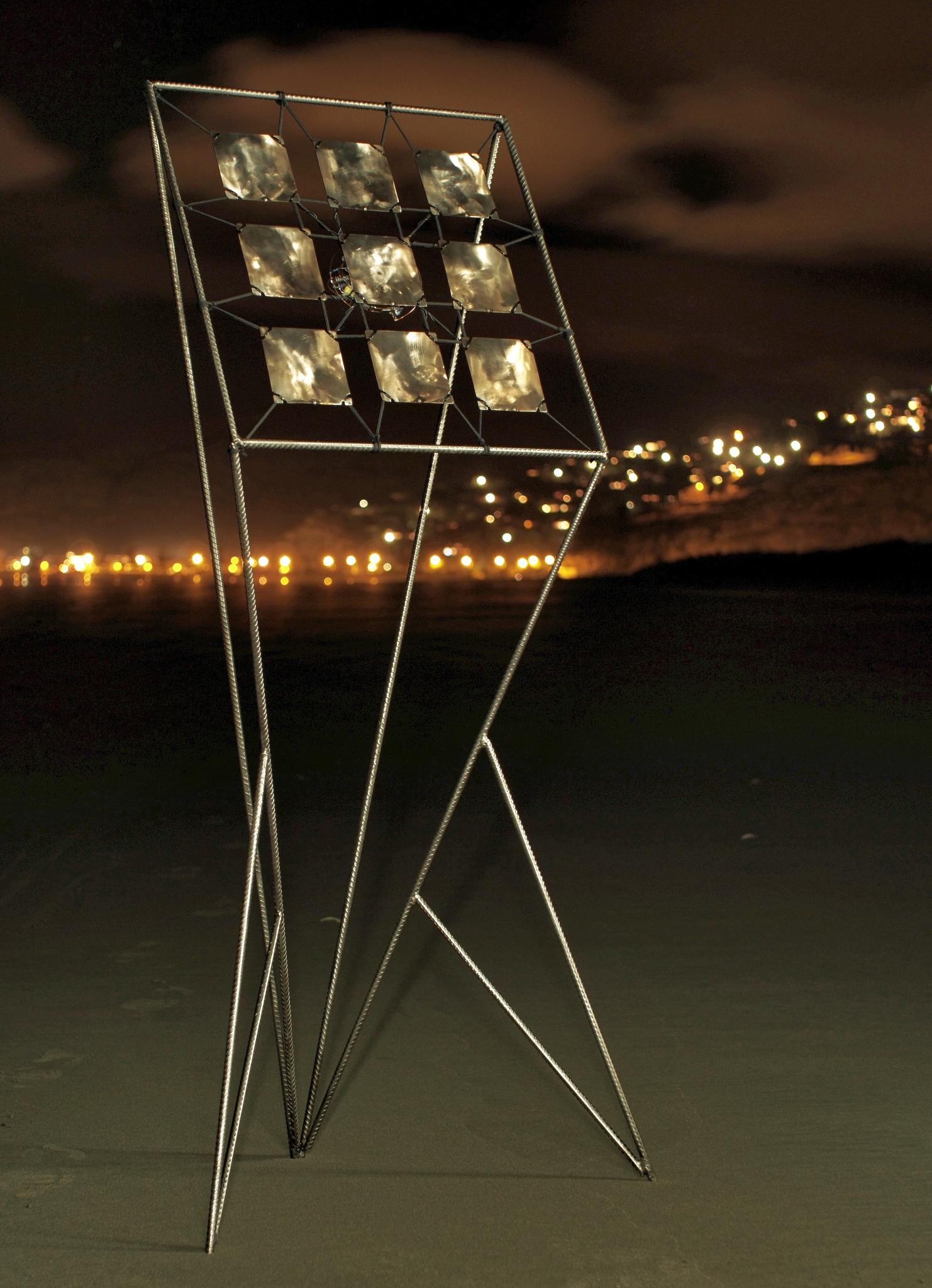 steel and electronic electronic sculptural composition 2015