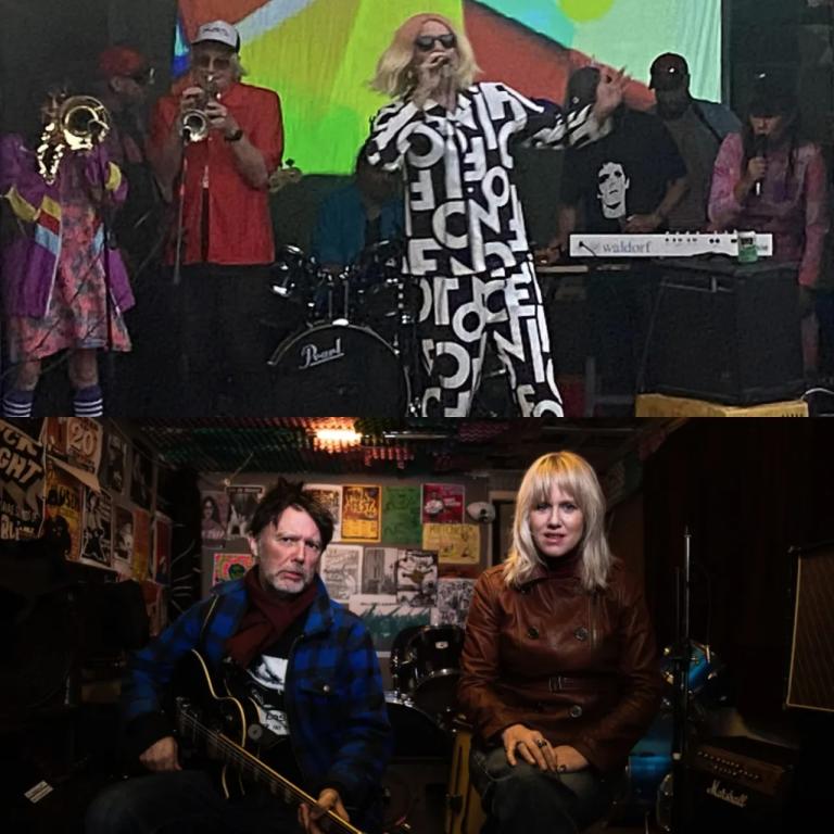 2 images showing bands Hot Rugs and deaf edge