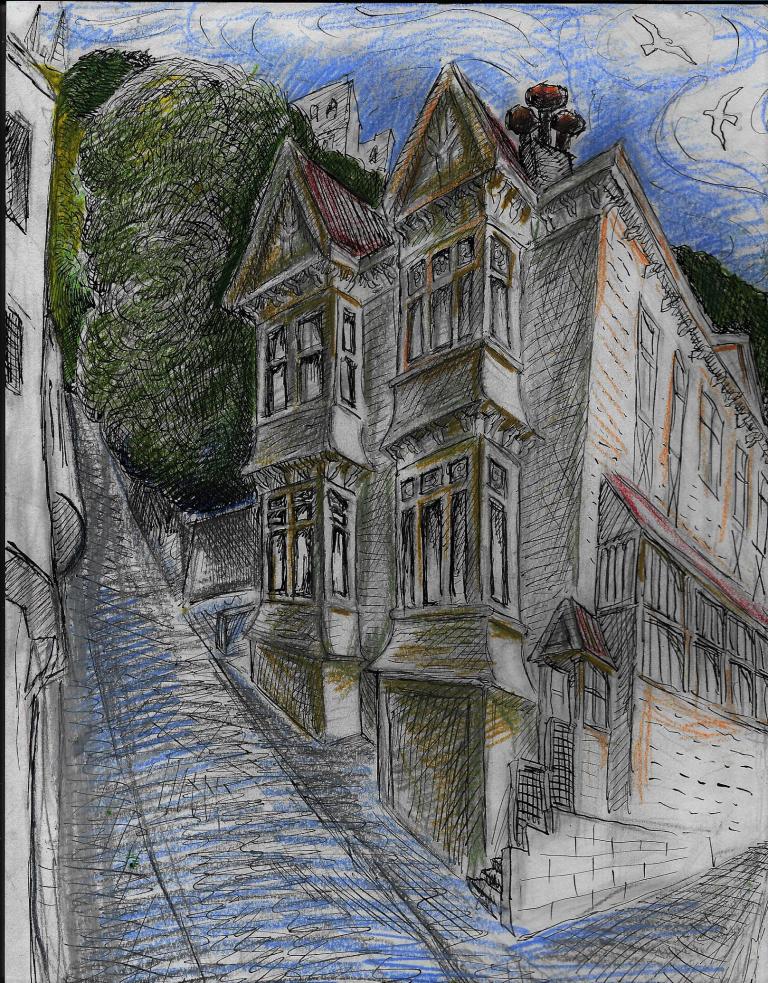 a large wooden house on hay st