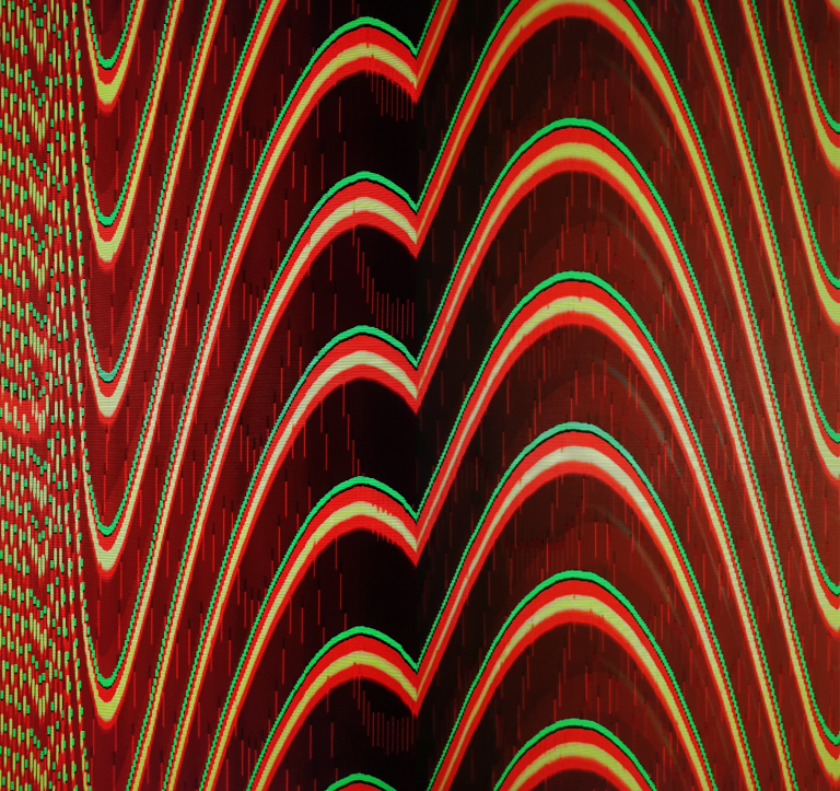 an abstract pattern of curves that are computer generated