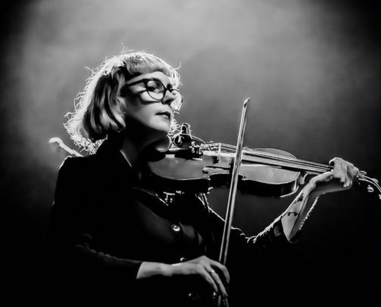 Anita Clark playing violin