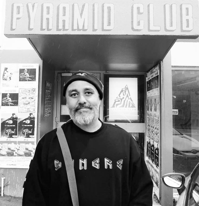 Riki Pirihi standing outside Pyramid Club