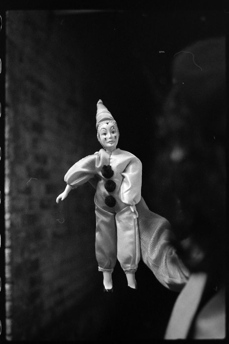 a Pierrot clown doll